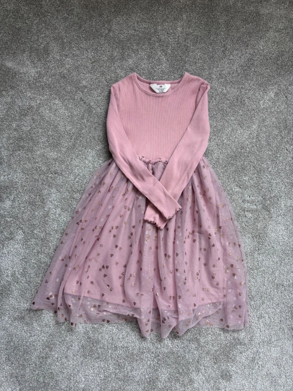 Little girls light pink tulle dress